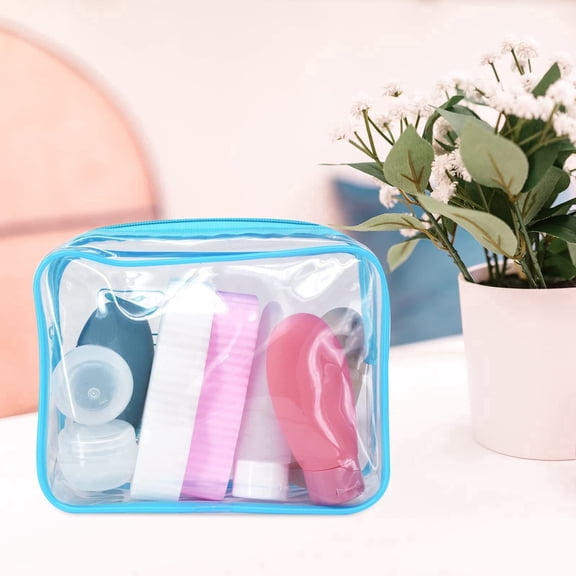 Clear Travel Toiletry Organizer for Liquids Approved Transparent Storage Bag for Cosmetics Lightweight and Travel