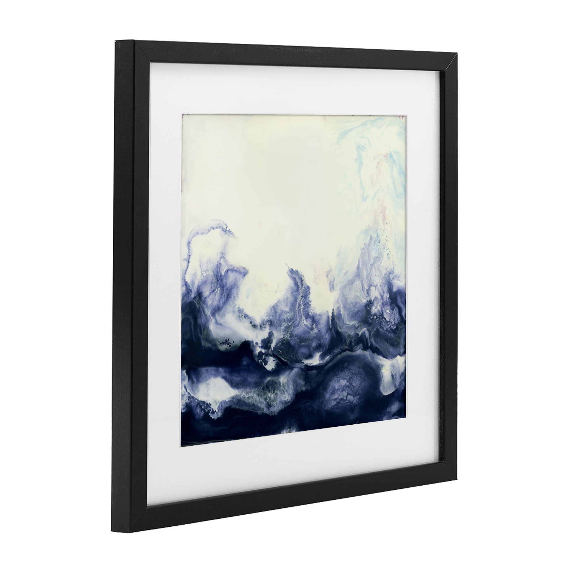 Stupell Industries Oceanic Fluid Swirl Black Framed Print Under Glass, design by Laura Van Horne
