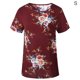 thumbnail image 1 of Minnieouse Camiseta de mujer Camiseta estampada de manga corta con cuello Blusa informal Prendas para la parte del cuerpo Vino rojo S, 1 of 5