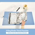 thumbnail image 5 of Dailycode 2 Pack Pencil Pouch for 3 Ring Binder Smooth Zipper Folders with Pockets Clear Window Pencil Case, Mirror with Floral and Bird, 5 of 6
