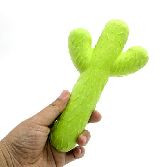 Interactive Cactus Dog Toy - Chew-Resistant Rubber for Training & Teeth Cleaning | Fun Play for Small/Medium Dogs