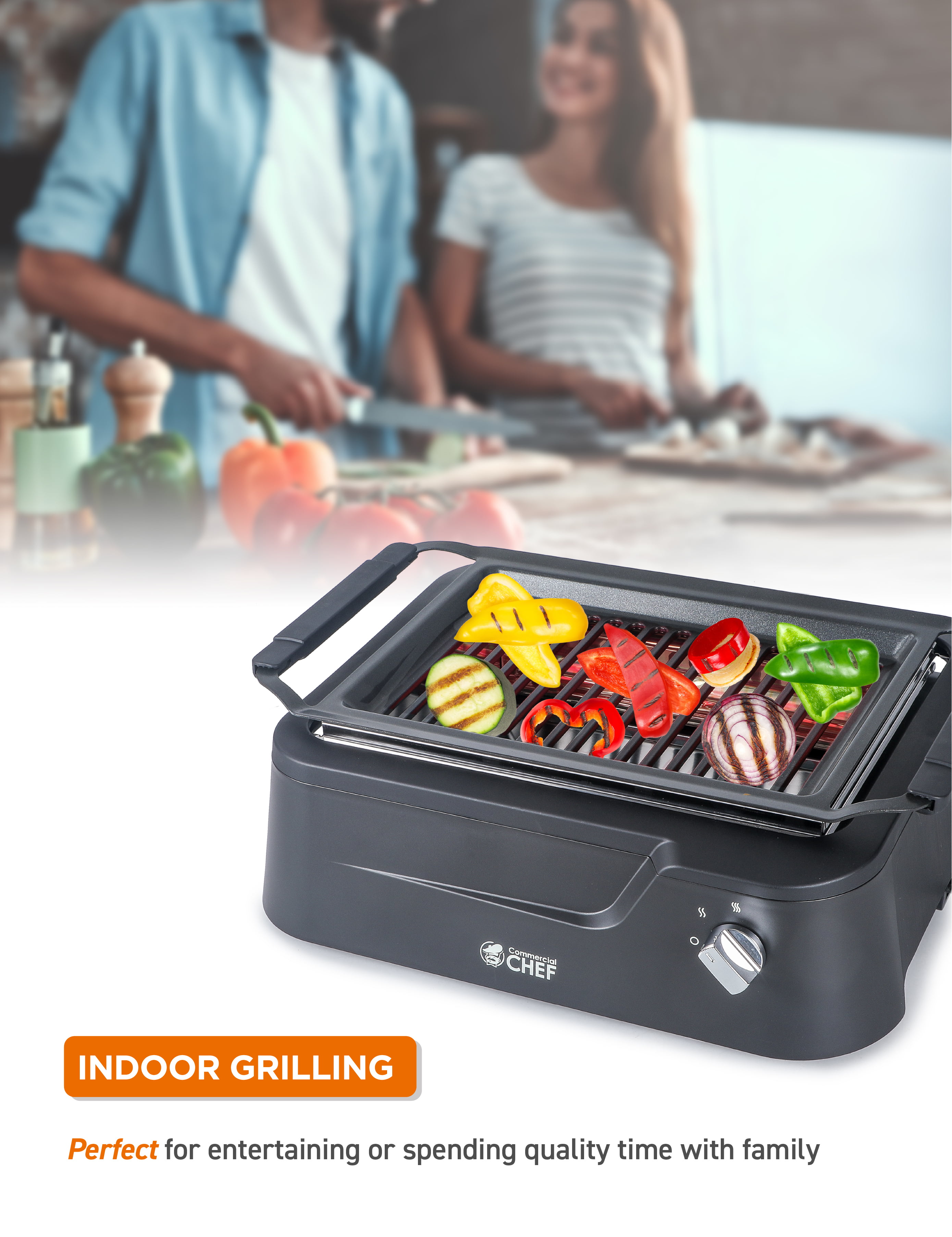 Commercial Chef 9-in-1 Contact Grill