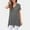 Grey, variant on SNKSDGM Women's Plus Casual Easter Shirt off The Shoulder Tops for Women Plus Size Sweater Women's Casual Short Sleeved V Neck T Shirt Top Beach Vacation Clothes for Women Plus