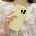 thumbnail image 5 of for iPhone 14 Pro Max Case,Liquid Silicone Phone Case,Candy Color Wavy Edge Women Girly Protective Cover,Shockproof Camera Protection Case for iPhone 14 Pro Max 6.7''(Yellow), 5 of 7
