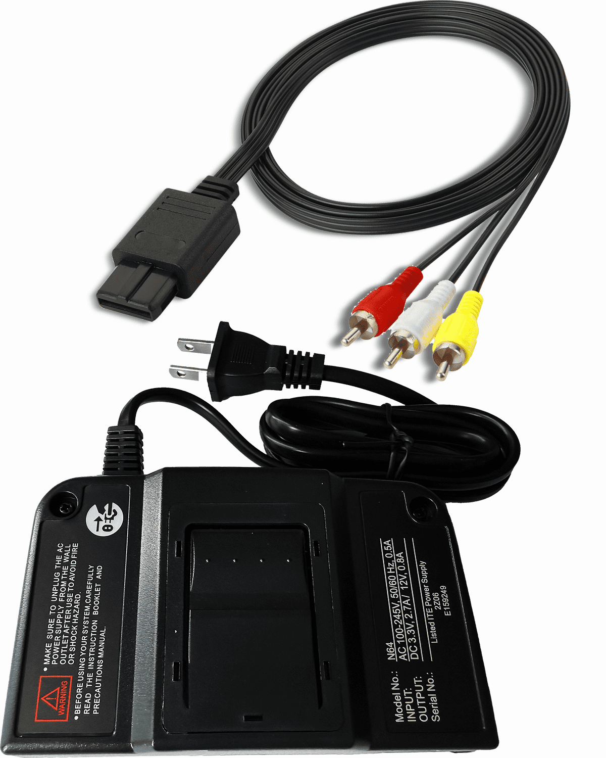 USonline911, AC Adapter Power Supply and AV Cable for Nintendo 64