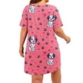 thumbnail image 4 of Lorytime Womens Vintage Nightgown Knee Length Short Sleeve Pajamas Dress Oversized Round Neck Cute Graphic Print Nightshirts Nightgowns Nightdress Soft Lounge Sleepdress Pink XL, 4 of 6