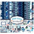 thumbnail image 1 of Inkdotpot Ocean Life Collection Double-Sided Scrapbook Paper Kit Cardstock 12"x12" Card Making Paper Pack With Sticker Sheet - 16 Pages - Blue, 1 of 4
