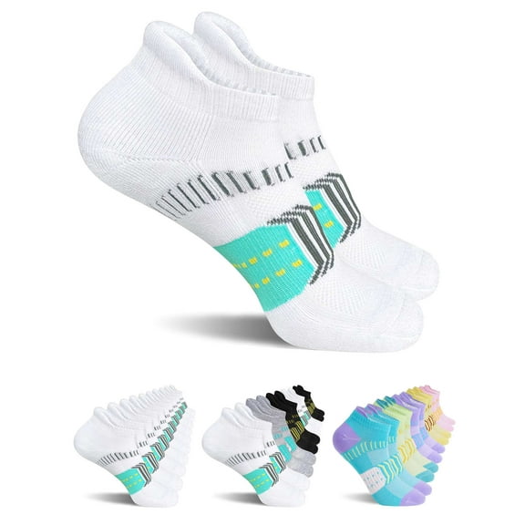 LAVA 5-Pack Breathable Athletic Socks - Moisture Wicking, Cushioned Comfort for Running