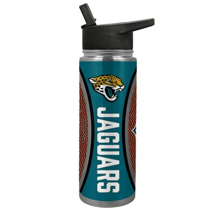 Jacksonville Jaguars 24 ounce vacuum insulated stainless steel waterbottle with Gameball graphic