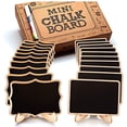 thumbnail image 1 of Mini Chalkboard Signs, 20 Pack Framed Small Chalkboard Labels with Easel Stand, Wooden Blackboard, 1 of 4
