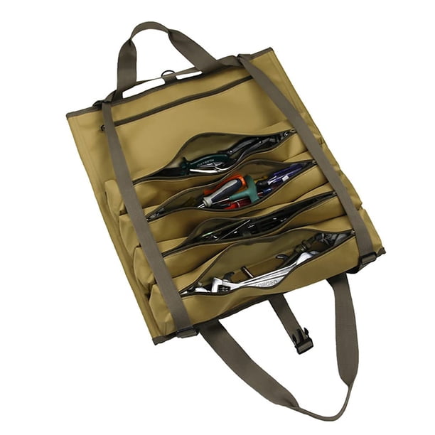 Bolsa enrollable para llaves de herramientas, bolsa organizadora de herramientas con correa ajustable, bolsa organizadora de herramientas, súper almacenamiento con 23 bolsillos