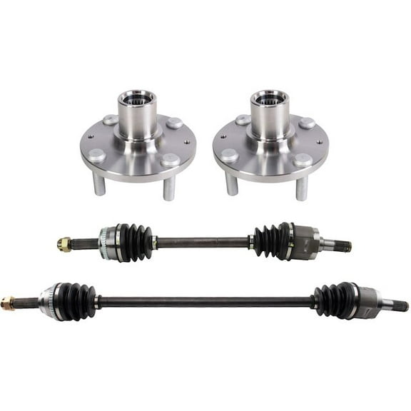 Axle and Wheel Hub Assembly Kit 6 Piece - Compatible with 2003 - 2005 Hyundai Accent 2004