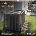 thumbnail image 6 of Enclo Privacy Screens EC18026 3.5ft H x 3.4ft W x 3.6ft L Roanoke Freestanding WoodTek Vinyl Charcoal Color Outdoor Privacy Screen, Perfect to Conceal Air Conditioning Units (3-Panels), 6 of 9