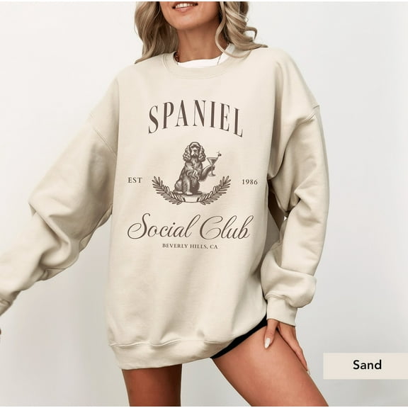 Cocker Spaniel Martini Social Club Sweatshirt, Cocker Spaniel Sweatshirt, Spaniel, American Cocker Spaniel, Cocker Spaniel Shirt, Spaniel Tshirt All Size S-5XL