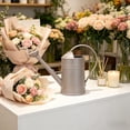 thumbnail image 4 of 2L (0.5 Gallon) Watering Can, Rustic Metal-Look Long Spout Garden Water Can with Detachable Rose Headï¼Greyï¼, 4 of 7