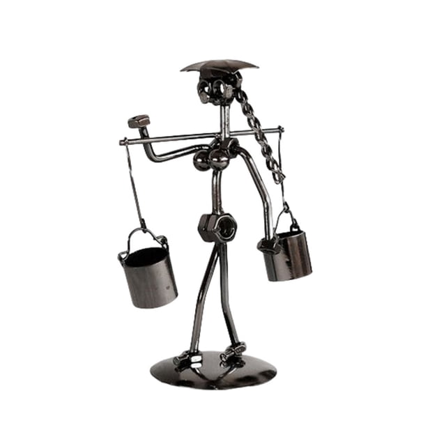 Ounissouiy Estatua de escritorio figuritas de Mini escultura estructura de hierro accesorios de vacaciones calcomanía de Navidad interesante Decoración del hogar Tipo 2