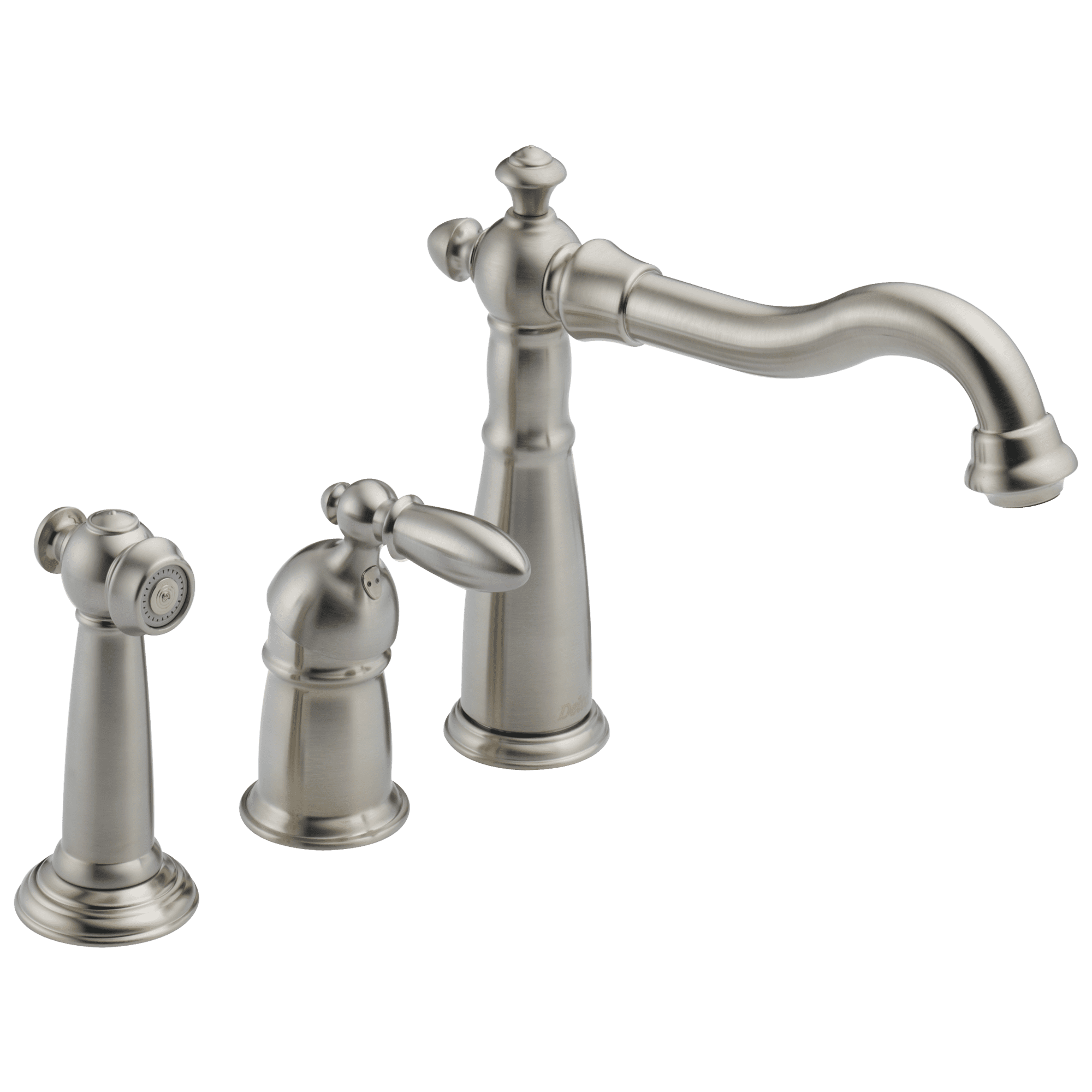 Delta Faucet Victorian SingleHandle Kitchen Sink Faucet with Side