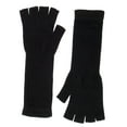 thumbnail image 2 of Gravity Threads Long 11" Knit Arm Warmer Warm Fingerless Gloves, Black, 2 of 3