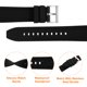 thumbnail image 4 of Correas de reloj de silicona Uxcell de 22 mm de ancho, correas de reloj de goma suaves de liberación rápida para hombres/mujeres, negro puro, 4 of 6