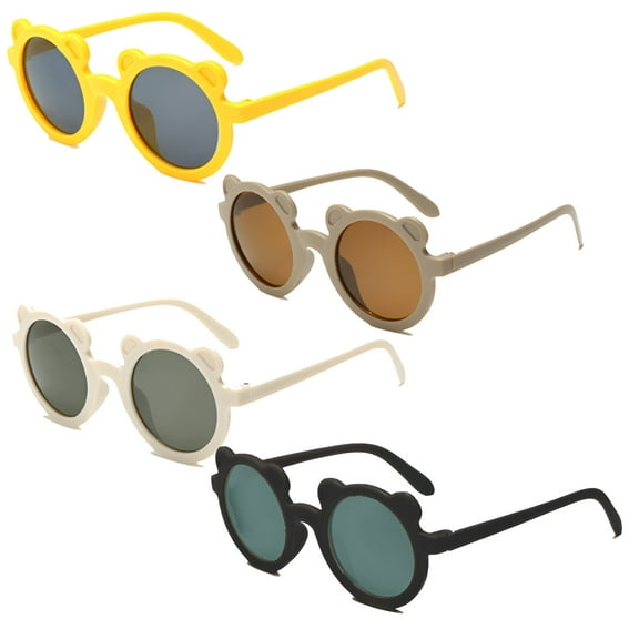 GJX 4Pcs Baby Sunglasses,Toddler Sunglasses Age 2-4,Infant Sunglasses,Style1