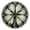 Four Leaf Clover, variant on Dailycode Round Wall Clock Battery Operated Silent Non-Ticking Hanging Clock 10" Steamship Sailing on Sea