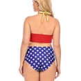 thumbnail image 3 of Women's Halter Bikinis High Waist Bikini Bottom Two Piece Bathing Suit, 3 of 3