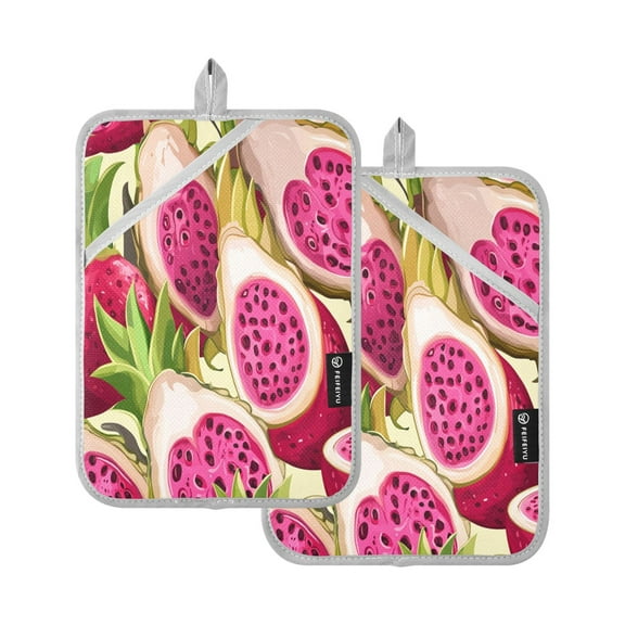 BZSMCE Pot Holder Oven Mitts Cooking baking Dragon Fruit Pattern Creative Pattern Size:7x9.8in