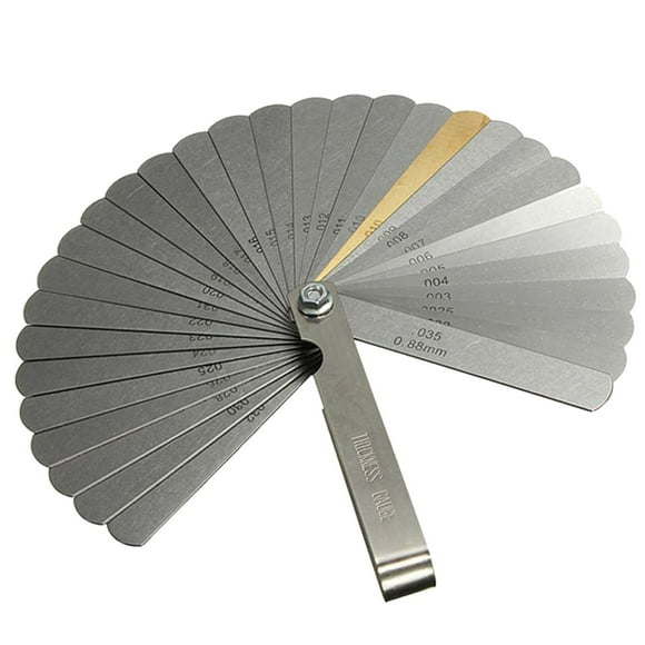 Dvkptbk Feeler Gauge 32 Blade Feeler Gauge Metric Sae Reading Combination Thicknes Measure Home & Garden