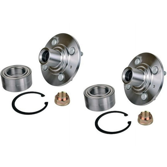 Front Wheel Bearing Hub Assembly Set of 2 - Compatible with 2001 - 2005 Honda Civic 2002 2003 2004