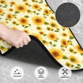 thumbnail image 3 of Kdxio European-style Pattern Sunflower Print Car Floor Mats Universal SUV Front Rear Floor Foot Mats 4-Piece Full Set with Non-Slip Rubber Backing Car Accessories for Most Cars, 3 of 7