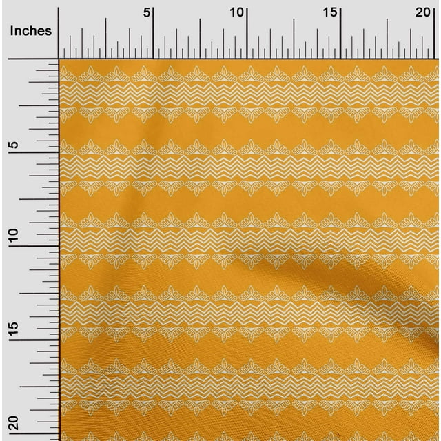 oneOone Polyester Lycra Tissu Floral & Chevron Bloc Tissu à Coudre BTY 56 Pouces de Large