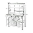 thumbnail image 7 of Potting Bench Table, 66" Large Wooden Farmhouse Rustic Outdoor Garden Workstation with 2 Drawers, Cabinet and 4 Open Shelves, Potting Planting Table for Mudroom, Backyard, White, 7 of 7