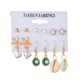 thumbnail image 3 of FOLOYORI 6 Pares Aretes Decorativos De Concha Marina Y De Mar Para Uso Diario, 3 of 8