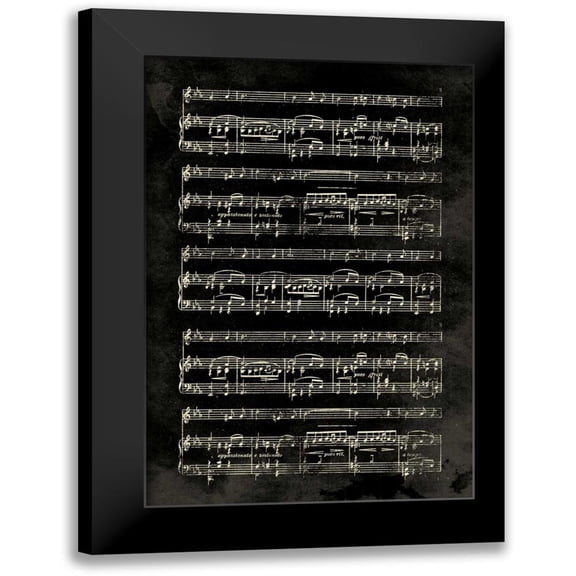 Grey, Jace 11x14 Black Modern Framed Museum Art Print Titled - Music Sheet Black