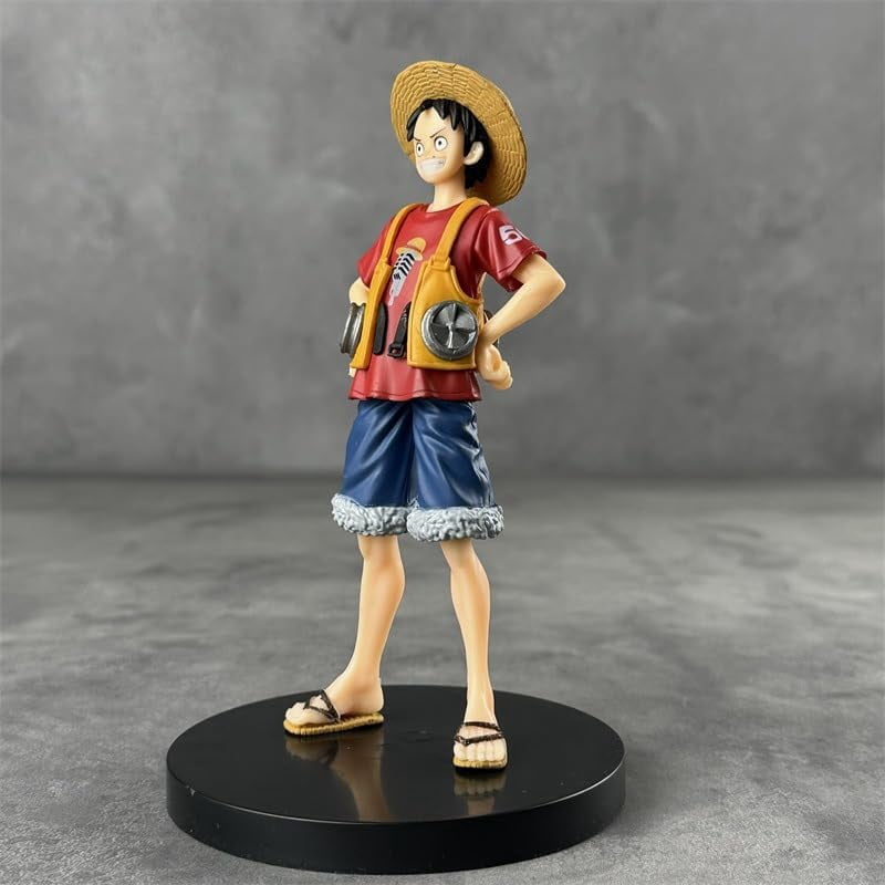 Newly Luffy Figure Standing Theater Luffy No.1 No.6 Action Figures 17cm/6.7inch PVC Characters Handicrafts Souvenirs for Anime Fans Gifts (No.1)