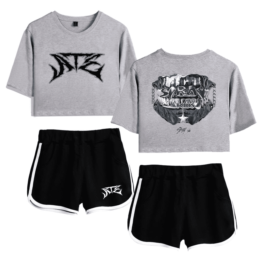 AEAE★韓国人気 BOXER LOGO CROP T-SHIRTS 비주얼에이드 - [aeae] BOXER LOGO CROP T-SHIRTS - BLACK