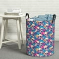 thumbnail image 6 of Susaid Skull blue leaf Print Waterproof Oxford Cloth Storage Circular Laundry Hamper BasketCapacity for Home-Small, 6 of 6