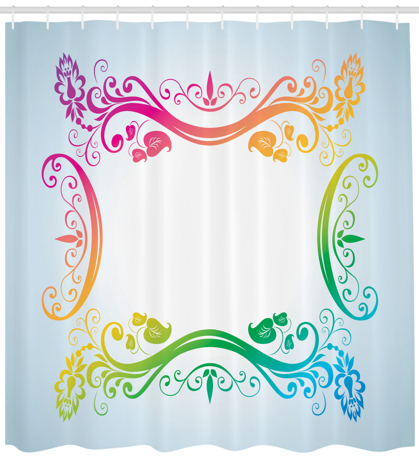 72/" Swirl Rainbow Unicorn Shower Curtain Set Bathroom Waterproof Fabric /& Hooks