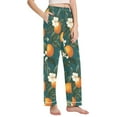 thumbnail image 2 of FORMRS Women's Pajama Pants with Pockets Soft Comfy Loungewear Sleep Bottom, Sizes S-2XL, Retro Floral Orange, 2 of 8