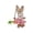 E, variant on Pgyong Handmade Wooden Rabbit Hanging Ornament, Grass-Woven Forest-Style Adorable Bunny Decor for Home Desktop Shelf Halloween Holiday Gift