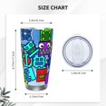 thumbnail image 4 of Saiise Geometry Dash Print Tumbler 20 Oz Stainless Steel Vacuum Insulated with Straw Coffee Cup for Home,Office,Outdoor Works Great for Ice Drinks and Hot Beverage, 4 of 8