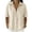 Beige, variant on Womens Tops Short Sleeve Solid Blend Zip Front Collared Womens Blouse,Brown,M