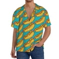 thumbnail image 1 of Fotbe Hot Dogs 8 Camisa Estampada de Manga Corta para Hombre, Casual de Verano, Estilo Playero, Sin Arrugas-X-Large, 1 of 5