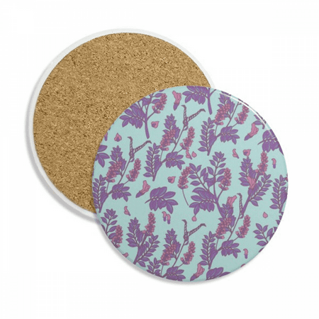 

Flowers Painting lavender Coaster Cup Mug Tabletop Protection Absorbent Stone