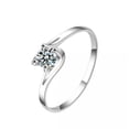 thumbnail image 5 of 1ct Round Cut AAA Cz Wedding Twist Band 925 Silver Engagement Gift Ring Sz 4-9.5, 5 of 5