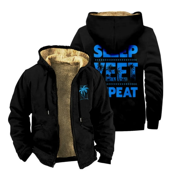 Jey Uso Eat Sleep Yeet Repeat Zipper Hoodies Women Men Jacket Parkas Long Sleeve Casual Streetwear Coat