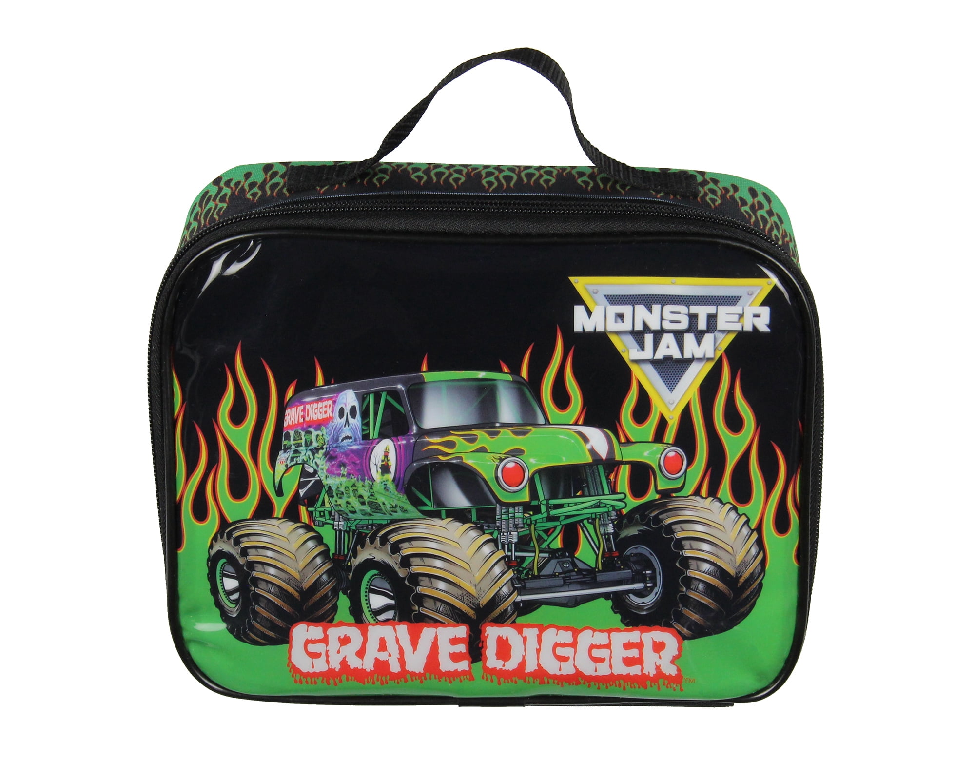 Monster Jam Grave Digger Single Compartment Insulated Big Large Lunch Box Bag 10"