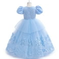 thumbnail image 2 of Cinderella Princess Dress for Girls 6-7 Kids Dress Up Costume Outfit with Accessories Halloween Cosplay Birthday Gift, 2 of 8