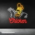 thumbnail image 2 of Glowneon Chicken Neon Sign, Chicken Led Light Sign, Chicken Open Sign, Chicken Open Shop Decor, 2 of 4