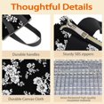 thumbnail image 4 of Pioneer Flower Floral Print Pattern Insulated Lunch Bag for Women & Adults,Large Portable Soft Cooler Lunch Bag,Thermal Food Storage Tote with Pearl Cotton,8.66L,8.75x5.75x9.5 Inch, 4 of 6